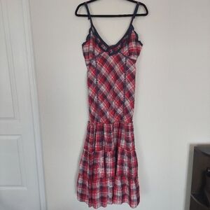 RU‎ Western Spangled Plaid Wyatt Grace Maxi Dress Size Large NWT